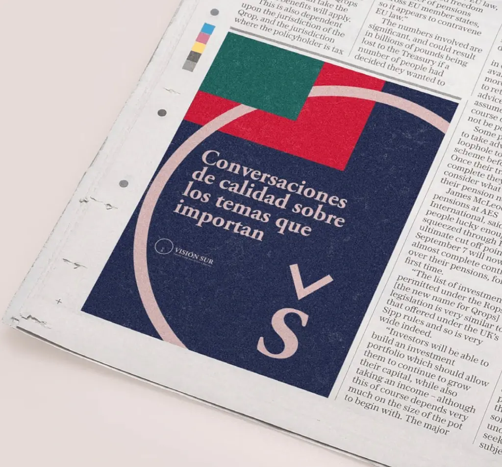 Visión Sur — editorial ad in a newspaper