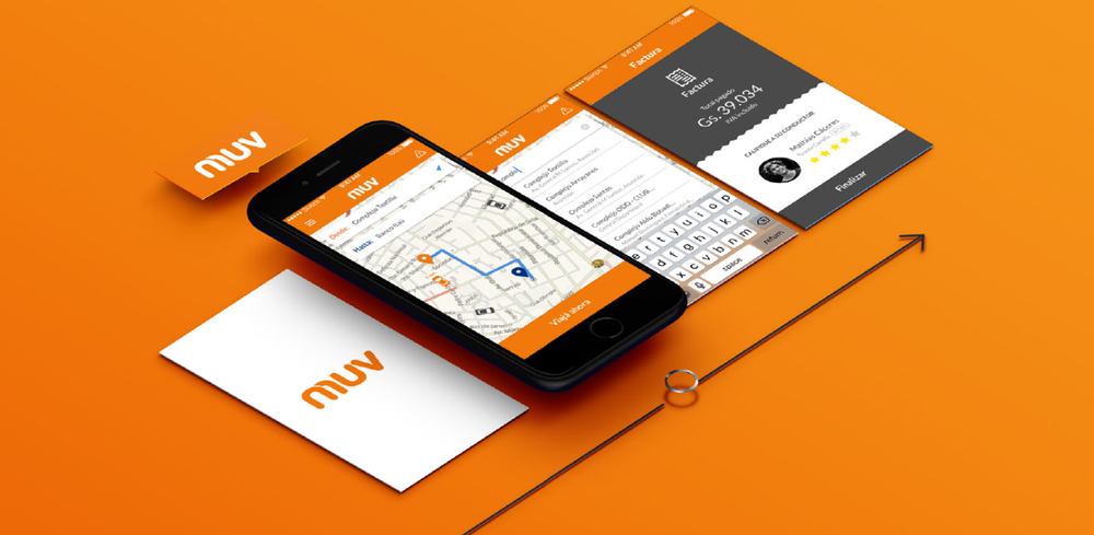 Screens of the UI of the MUV App