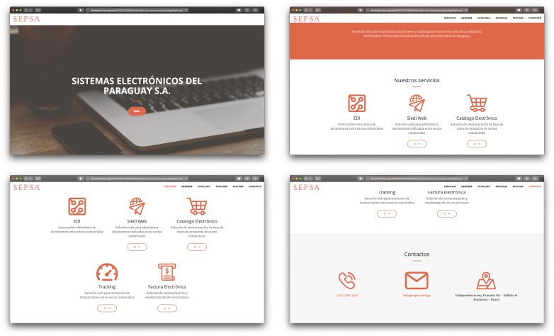 What the website looked like before